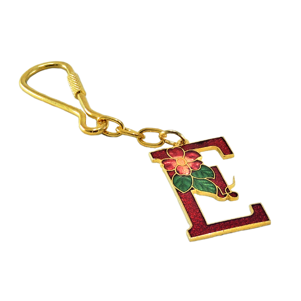 English letter Enamel key chain